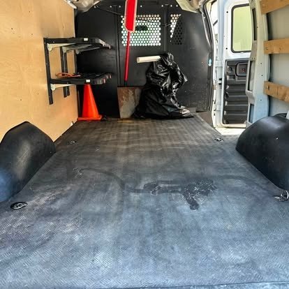 Cleaned cargo interior of a local corporate fleet van Tony detailed