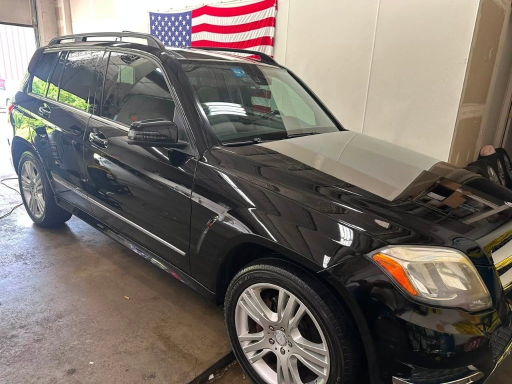Black Mercedes-Benz SUV after detailing in Tony's shop